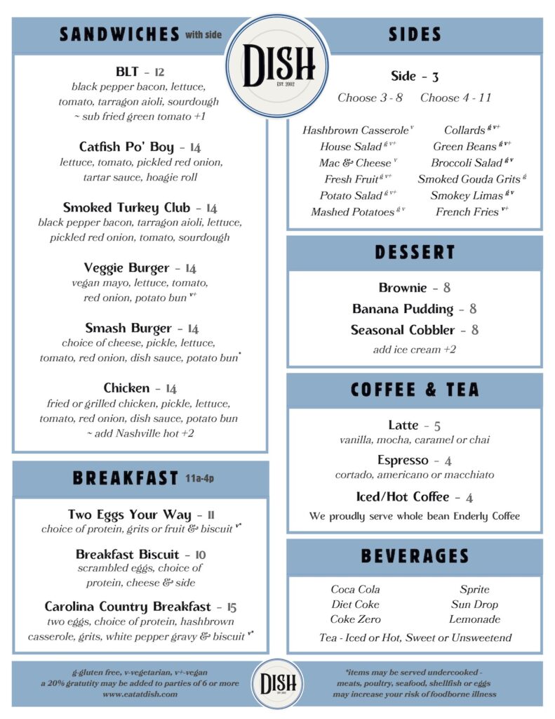 More classic comfort food with a twist from Dish in Plaza Midwood